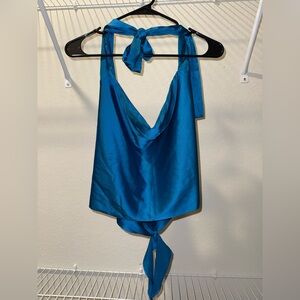 Blue Halter Top
